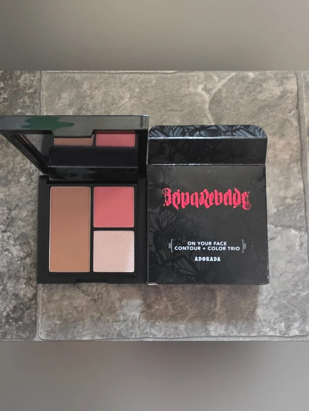 Reina Rebelde On Your Face Contour + Color Trio in Adorada 0.25oz BNIB